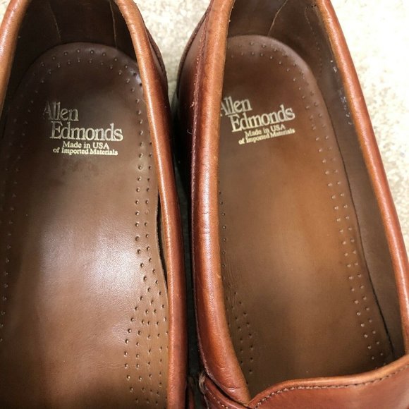 Allen Edmonds Mens Brown Leather Tassled Loafers